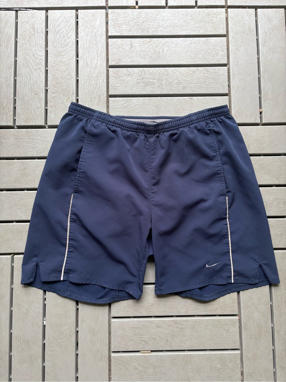 Nike Navy Blue Running Shorts with Reflective Trim